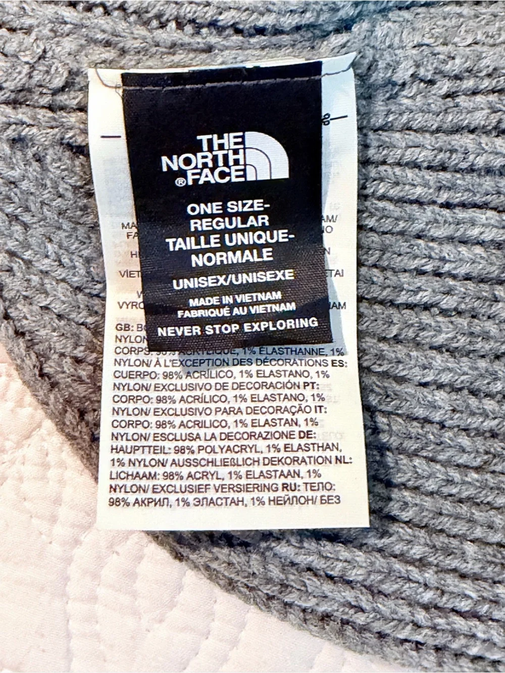 The North Face | Logo Box Cuffed Beanie | One Size | Gray